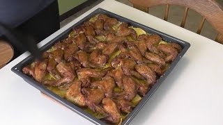 Куриные крылышки с картошкой