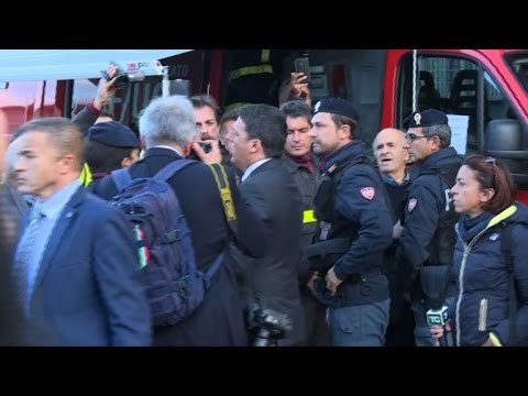 PM Renzi visits earthquake-hit village of Camerino