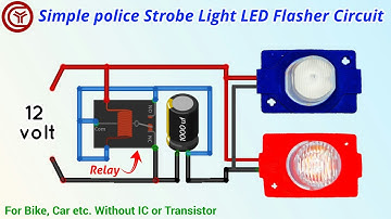 12v police strobe light led flasher circuit