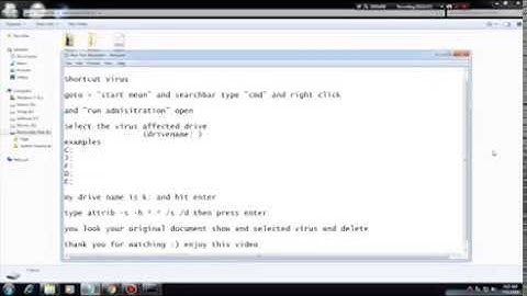 How to Remove Shortcut Virus from Pendrive/ using/ cmd /Easily
