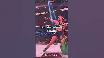 Ronda Rousey defeats Shotzi......Shotzi taps out on Ronda