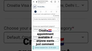 Croatia appointment available if anyone wants comment visa appointmentvfsglobal vfsindiabooking