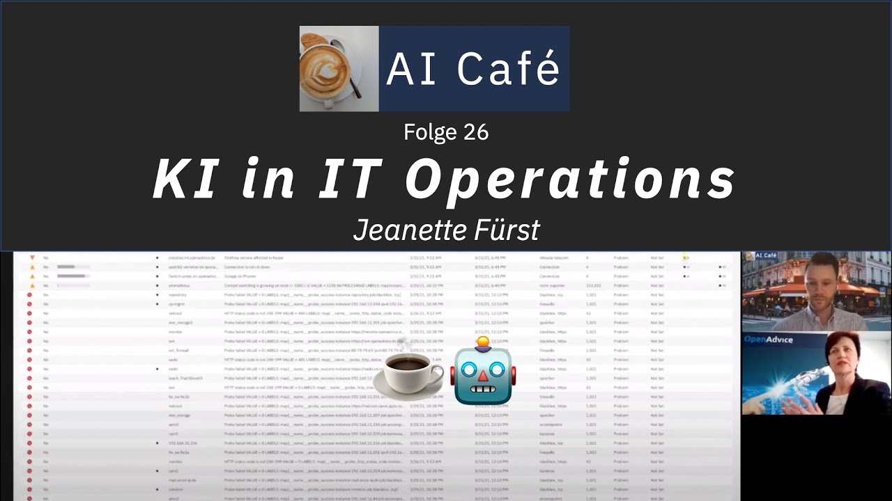 AI Cafe Folge 26 -  KI in IT Operations mit Jeanette Fürst von OpenAdvice