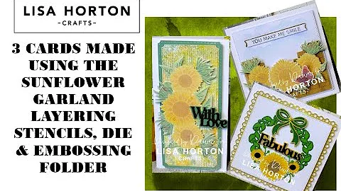 MAKING 3 DIFFERENT CARDS FROM THE SUNFLOWER GARLAN...
