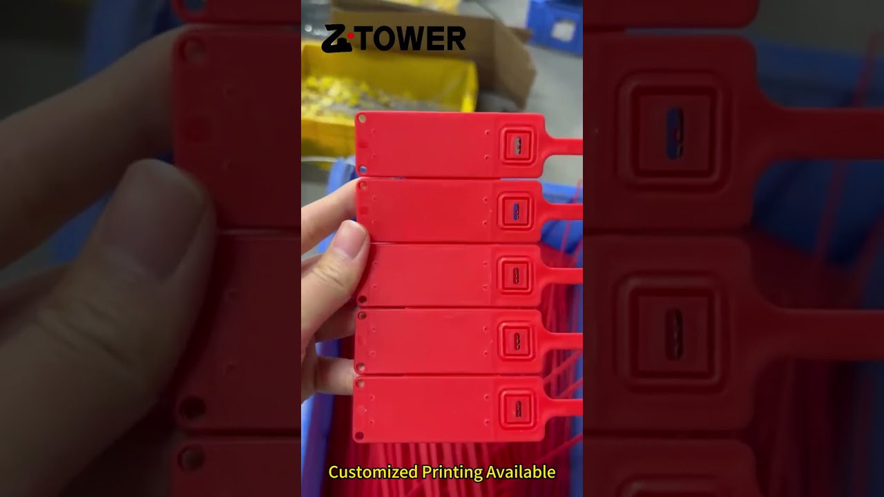 UHF RFID Plastic Seal Tags Readable Self Sealing Anti Tamper Lock Label 