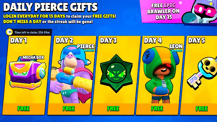 😍NEW UPDATE FREE GIFTS!!!✅🎁 - PIERCE Brawl Stars