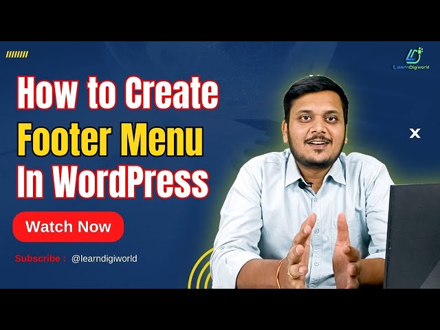 How To Create Footer Menu In Wordpress | Wordpress menu class=