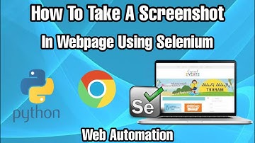 How to take a screenshot in web page using Selenium in Python || Web Automation || Python