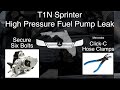 High Pressure Fuel Pump Leak & Click-C Hose Clamps, T1N Sprinter