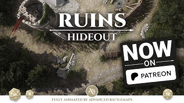 D&D | Pathfinder | +++ OUT NOW +++ | Ruins Hideout | Animated Battle Maps | Virtual Tabletop