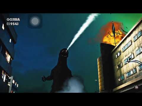 Godzilla atomic breath size comparison(video by filmcore)
