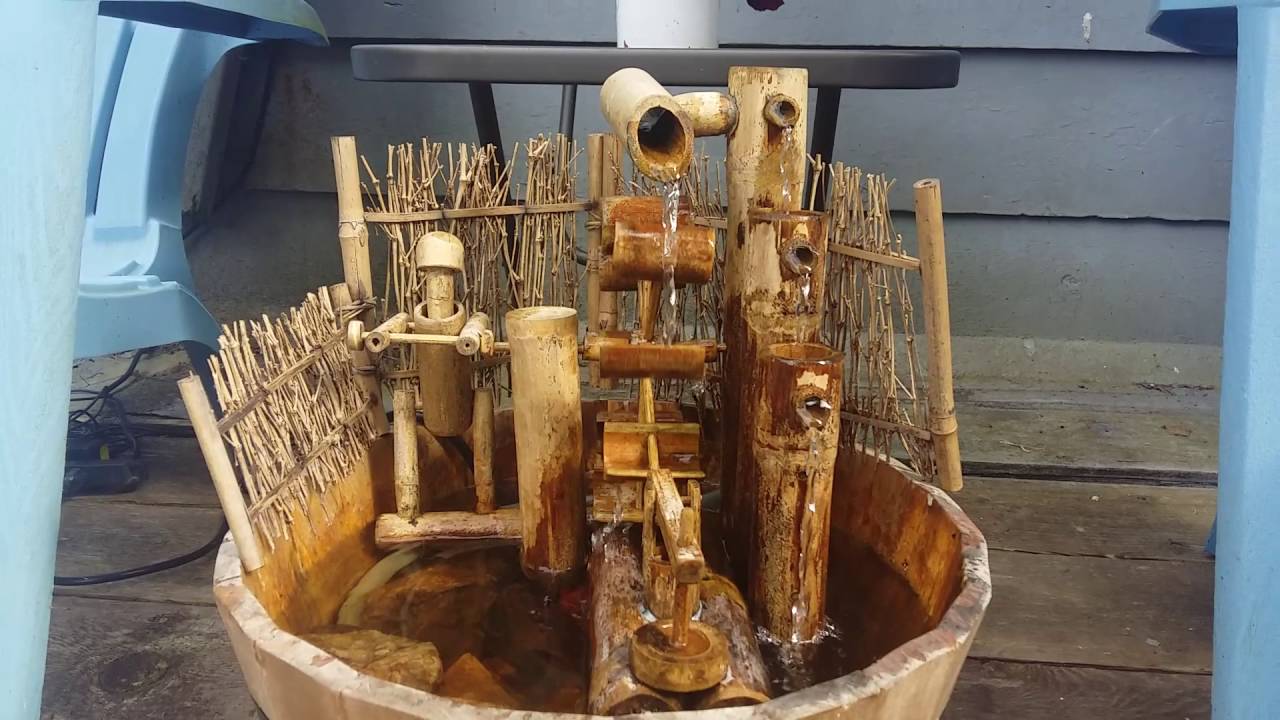 japanese fountain water wheel man youtube
