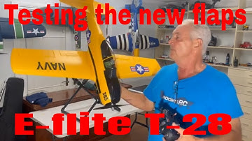 Test flight with the new Flaps on the T-28