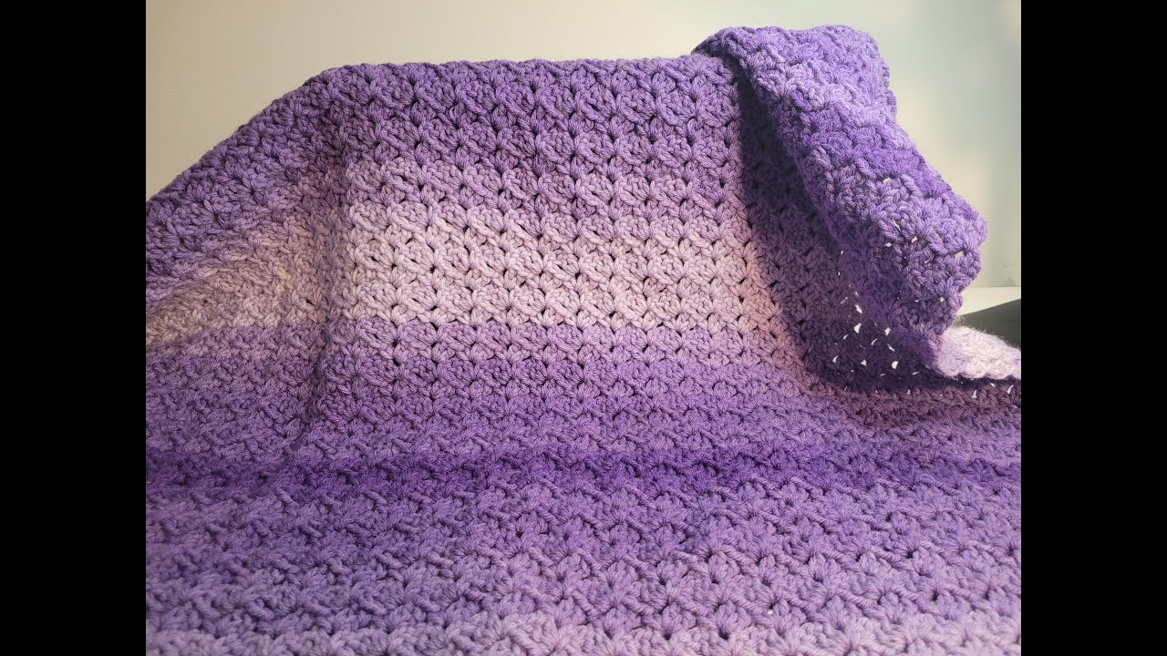 Easy One Row Repeat Crochet Blanket - Reverse Stitch - YouTube
