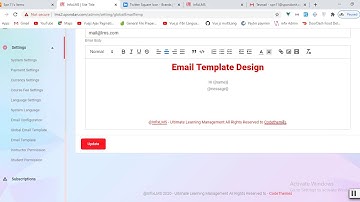 Email config and Email Templates | InfixLMS - Open Source Learning Management System
