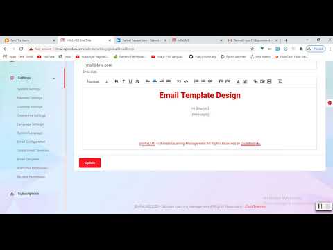 Email config and Email Templates | InfixLMS - Open Source Learning Management System