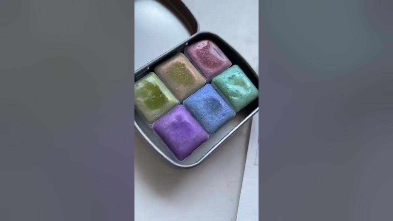 Unboxing and swatching the most amazing shimmery watercolors