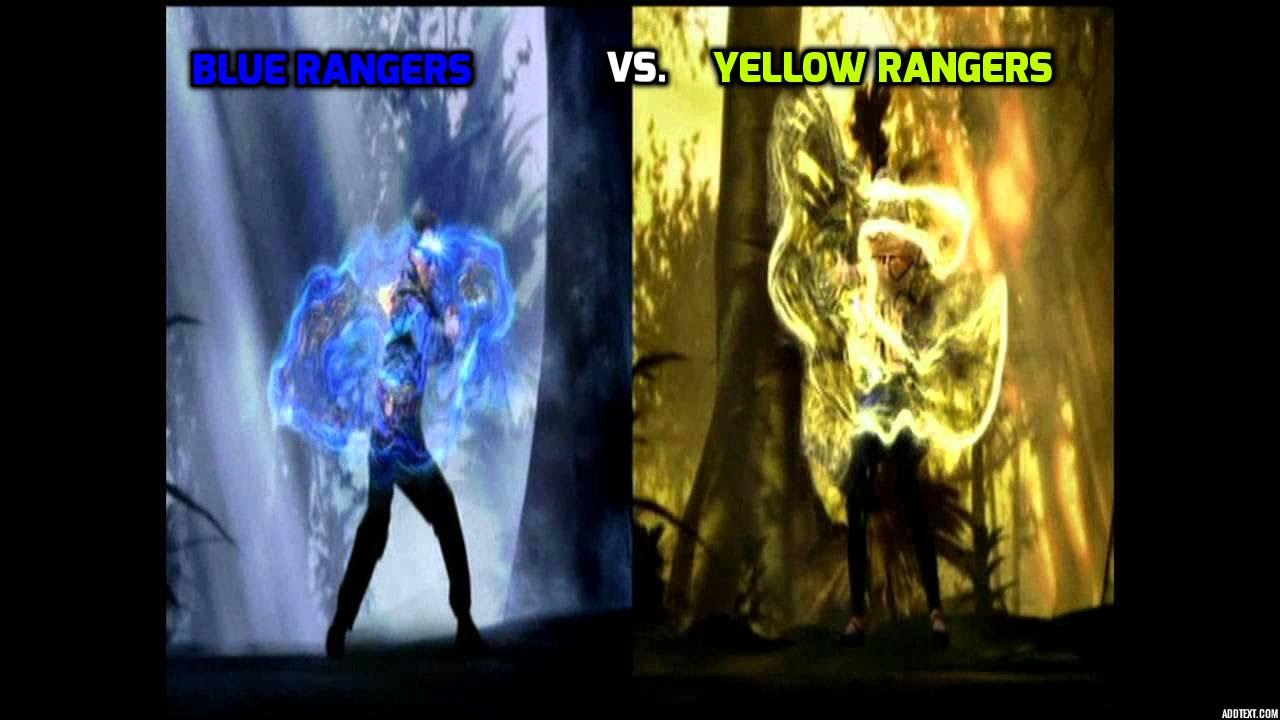 Top Ten Blue Rangers vs. Top Ten Yellow Rangers - YouTube