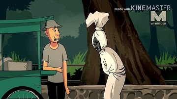 Kartun Lucu Horor - Pocong Kebelet serem