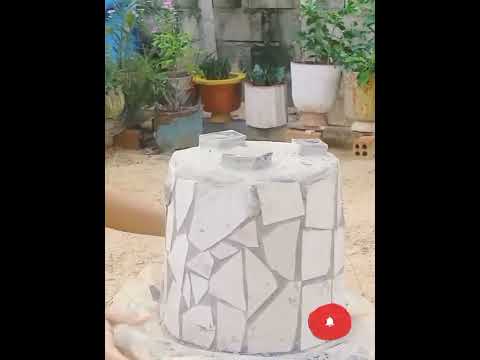 Amazing Creative ideas From Cement - DIY Simple Cement Plant Pots at Home #Shorts 8 @5MinuteCementCrafts88
