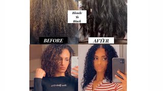 BLONDE TO BLACK HAIR TRANSFORMATION | going back to black journey