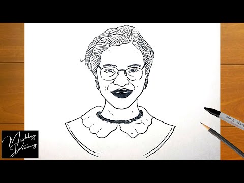 How to Draw Rosa Parks Step by Step - YouTube