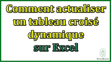 Comment actualiser un tableau croisé dynamique sur Excel