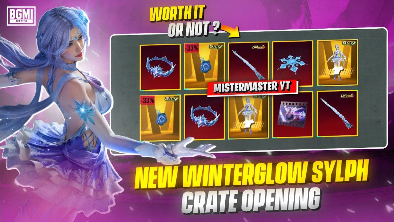 NEW WINTERGLOW SYLPH GILT CRATE OPENING | REDEEMING KAR98K | BGMI | 