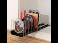 Kitchen Lid Rack, 4 Adjustable Dividers