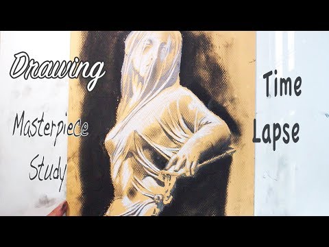 Speed Drawing Time Lapse Veiled Woman Sculpture Study