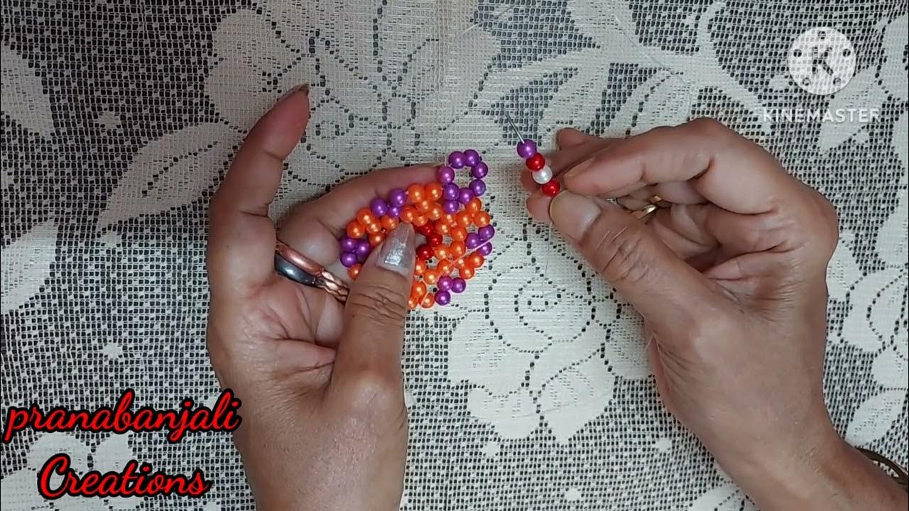 How To Make a Beaded new design rangoli/motyachi/moti/পুঁথির rangoli