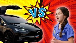 Kid Driver Vs Tesla - Whos The Better Driver??