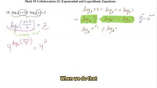 Solving Exponential & Logarithmic Equations, Part 4