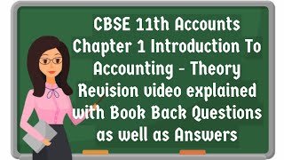 cbse class 11 accountancy chapter 1 introduction to accounting in tamil / savvylearnerchannel