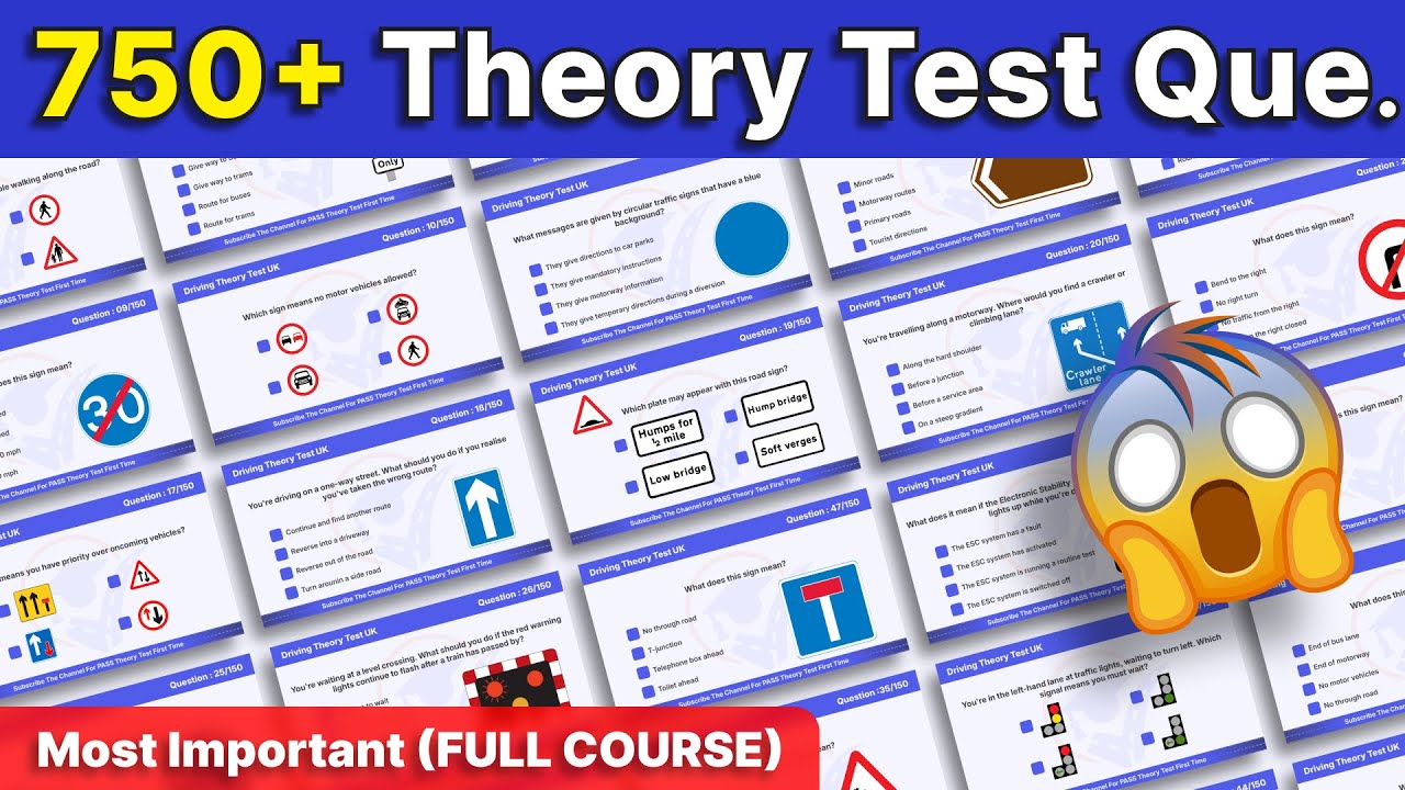 750+ UK Driving Theory Test Questions (FULL COURSE) | Theory Test 2025 UK | PASS in First Time
