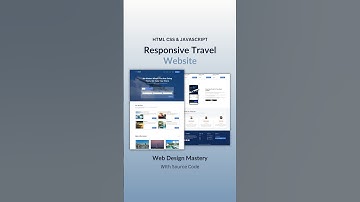 Responsive Travel Website Using HTML CSS And JavaScript  #webdevelop #webdesign #htmlcsstutorial