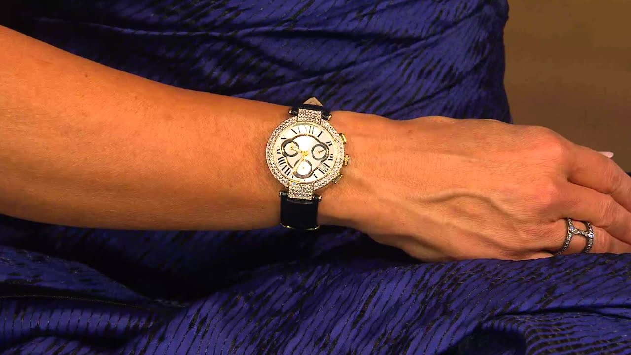 Bronzo Italia Crystal Bezel Multi-Function Chronograph  display picture 1