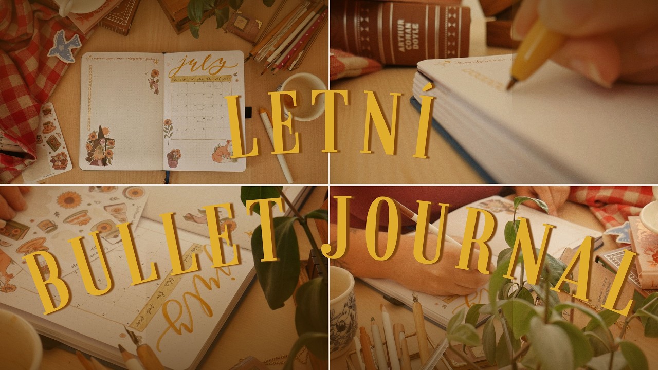 Letní cozy plánování 🌻 Snadný Bullet Journal layout červenec 2025