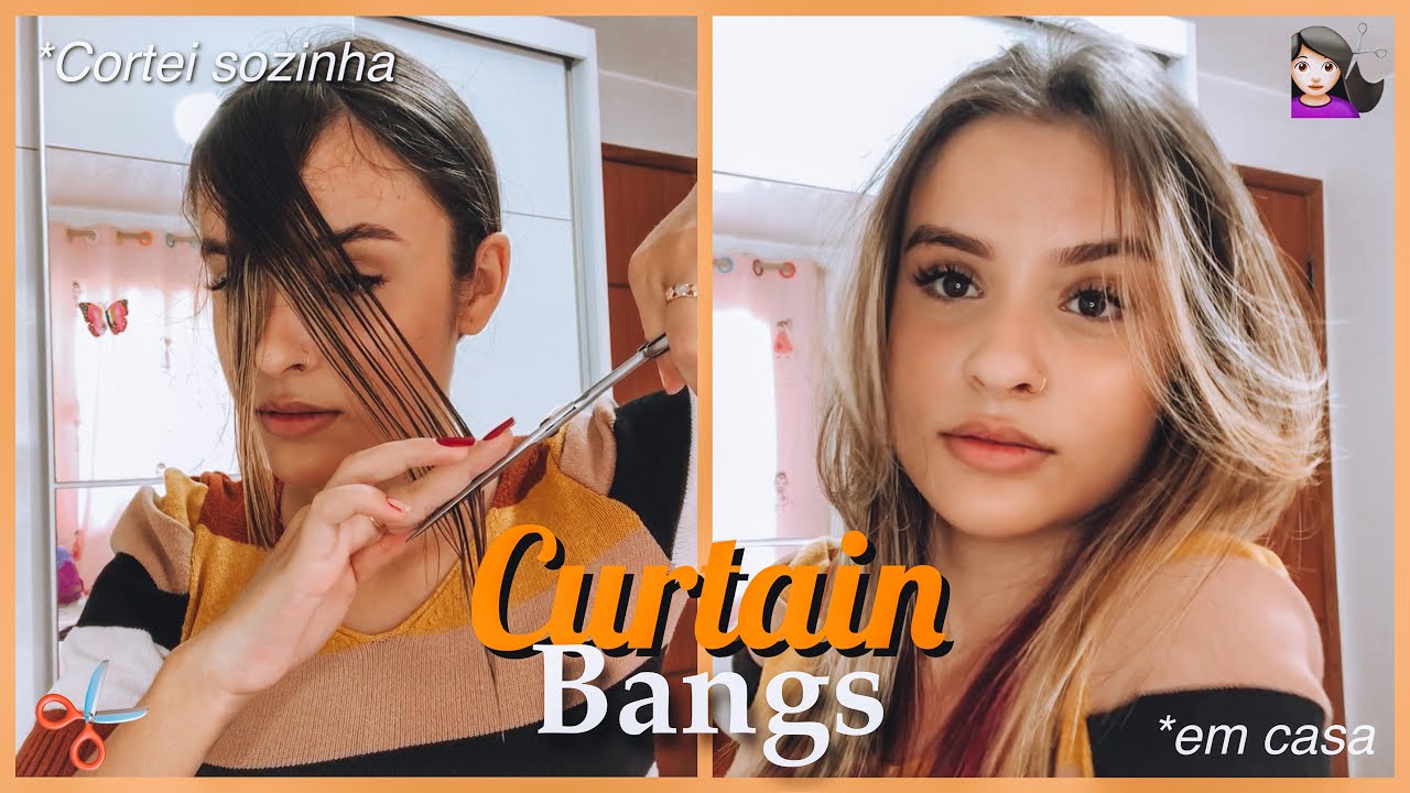 ✨cortei Curtain Bangs sozinha em casa✨~como cortar a franja sozinha~
