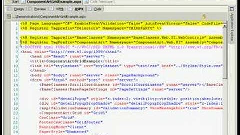 Add A ComponentArt Control - Iron Speed Designer V4.2