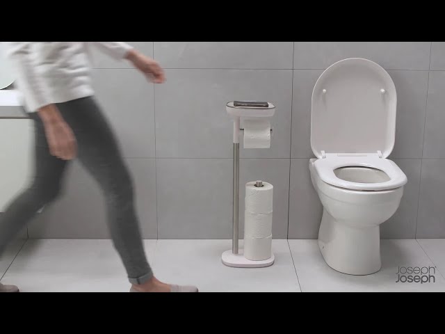 Kitsure Toilet Paper Holder Stand - Free-Standing with a Weighted Base