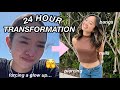 24 HOUR TRANSFORMATION | belly button piercing, bangs, nails…