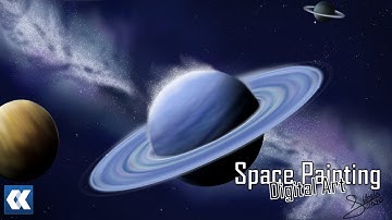 Space Illustration (Open Canvas 7) | Timelapse | Digital Artwork