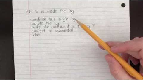 7-9 Solve Exponential and Log Equations