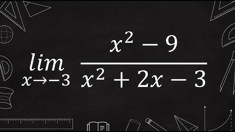 limit of (x^2-9)/(x^2+2x-3) as x goes to -3 | calculus 1