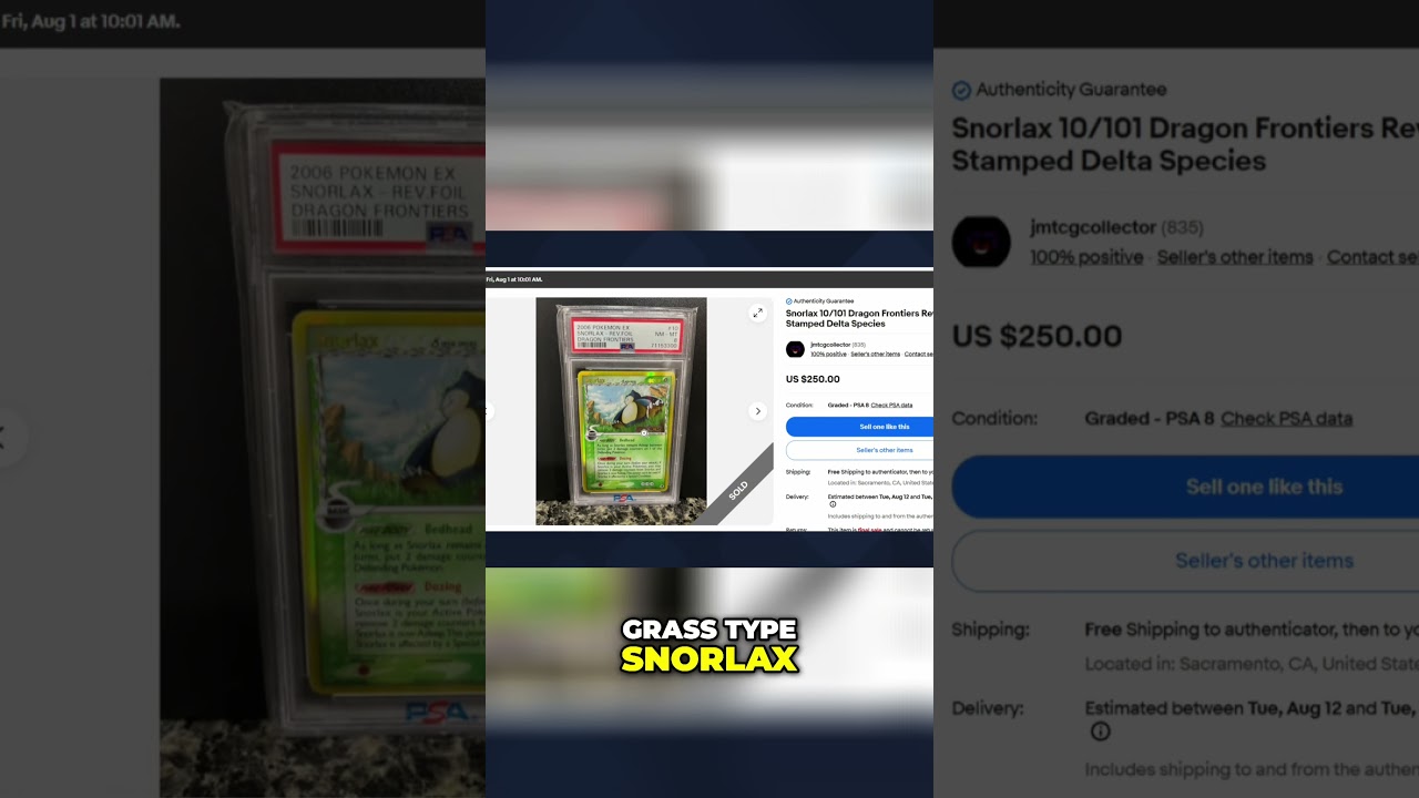 Pokemon Grass Type Snorlax Card