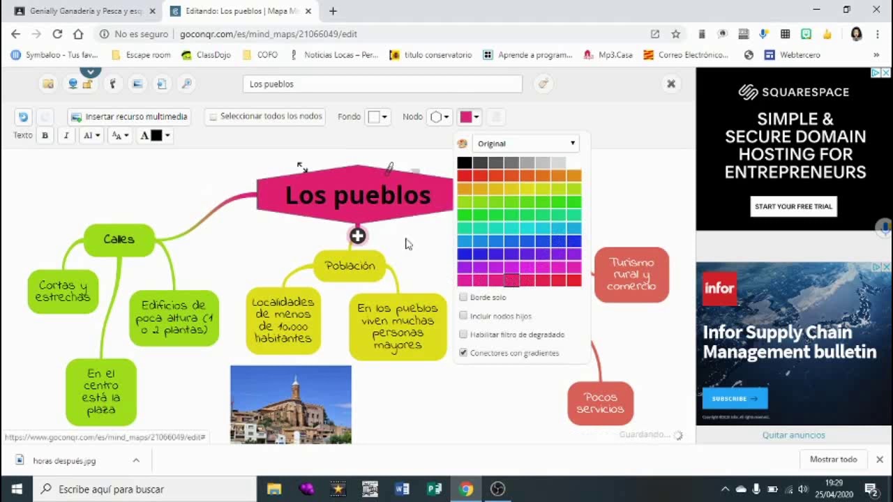 Goconqr: descargar esquemas y adjuntarlos en Classroom - YouTube