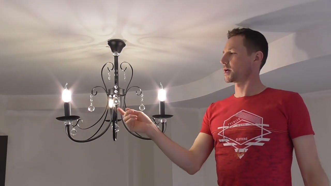 Как собрать люстру. Как соединить провода в люстре - YouTube