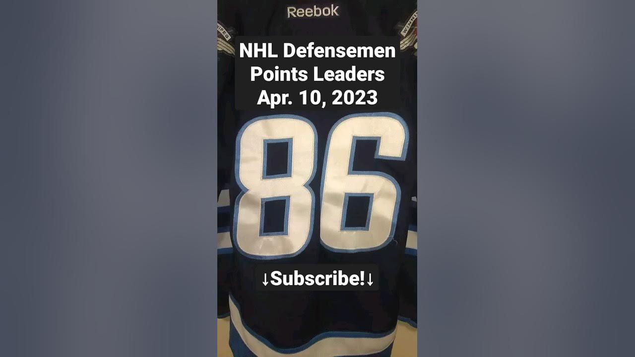NHL Defensemen Points Leaderboard before April 11, 2023 games YouTube