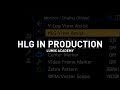 How to use HLG in Production?